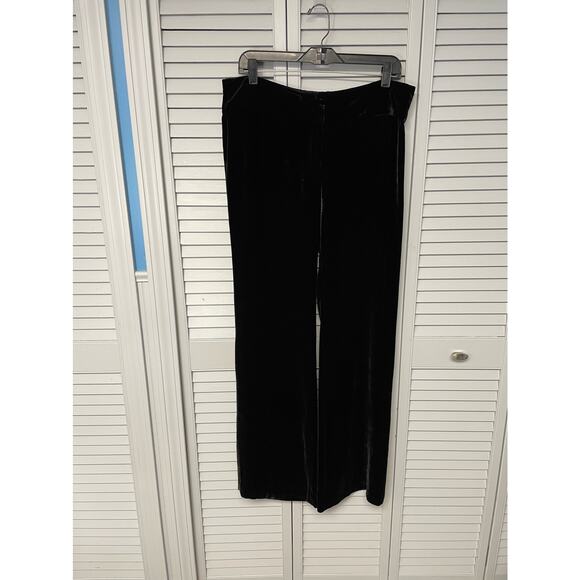 Laundry by Shelli Segal black velour soft dress pants women's size 10 - Picture 1 of 3